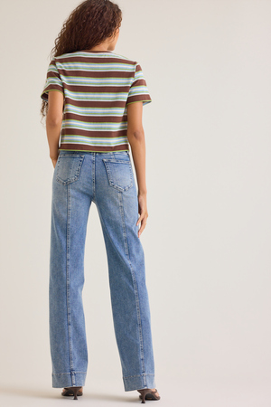 Ciara Front Seam Straight Leg Jeans - Altar'd State - 