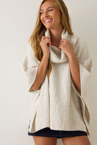 Amber Mock Neck Poncho Detail 2 - Altar'd State