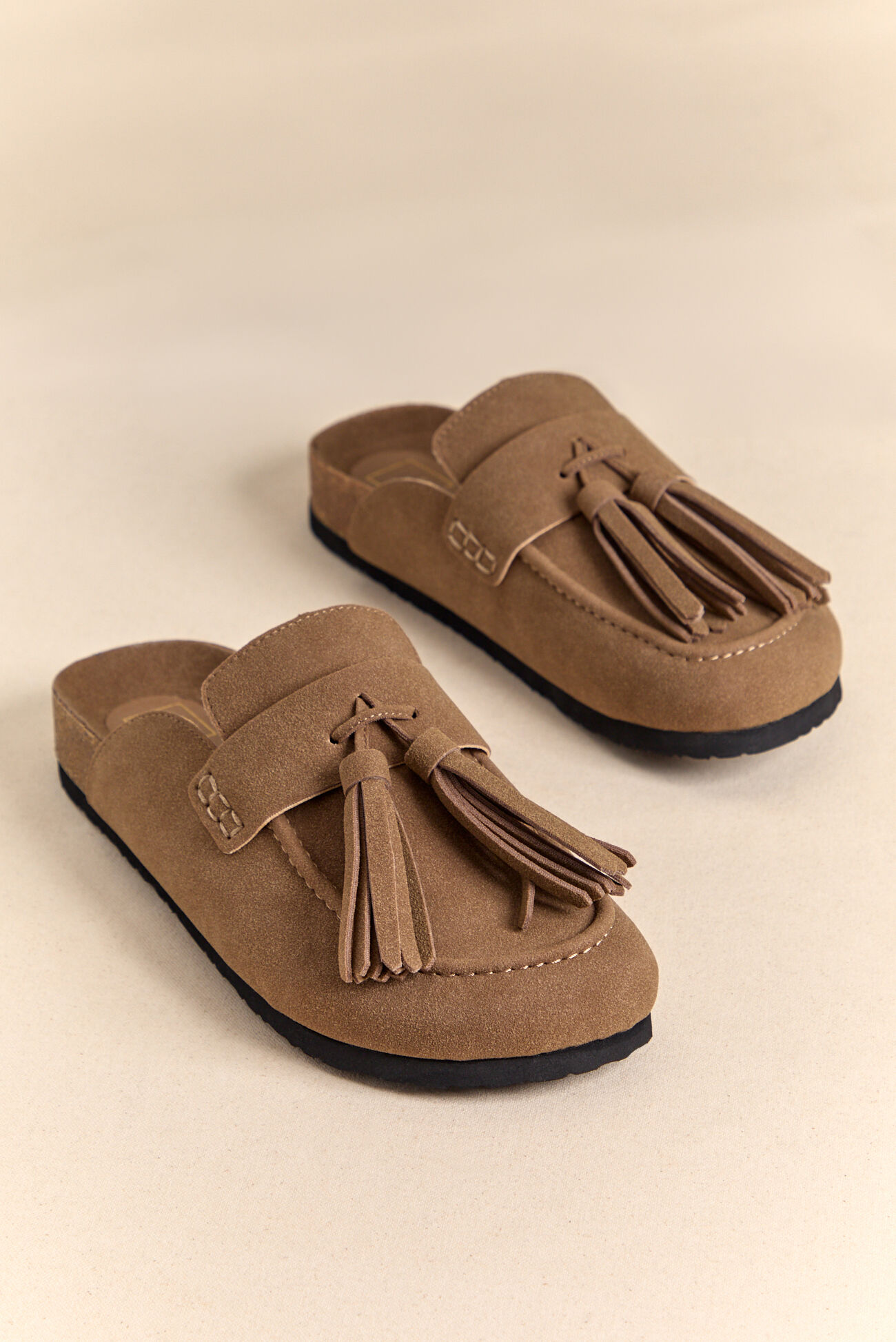 Ariana Tassel Suede Slide