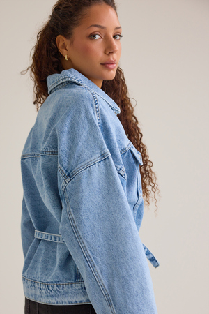 Lianna Tie-Waist Denim Jacket - Altar'd State - 