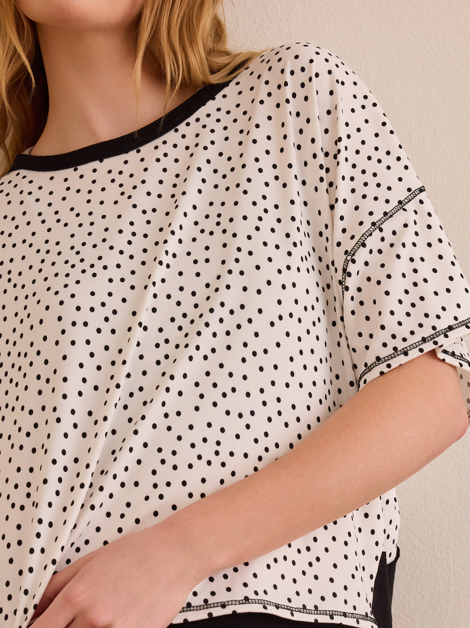 Axis Open Back Tee in Ivory & Black | AS Revival