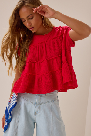 Mara Tiered Babydoll Top - Altar'd State - 