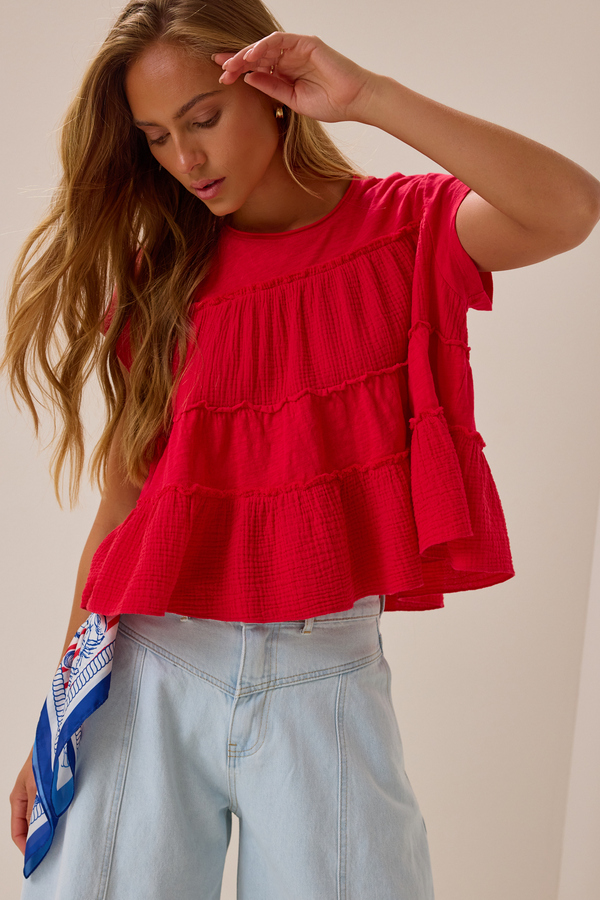 Mara Tiered Babydoll Top - Altar'd State