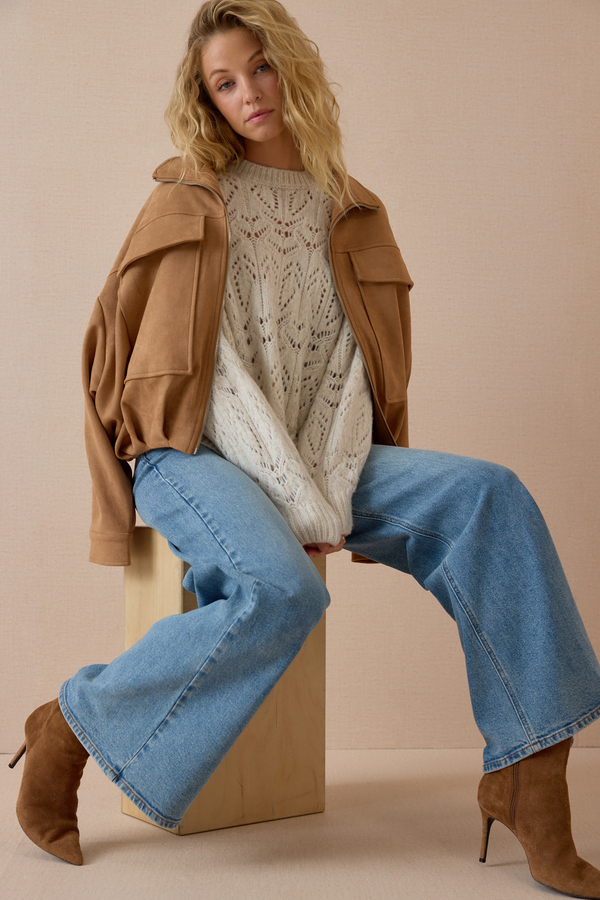 Fia Oversized Pointelle Crew Detail 2 - Altar'd State