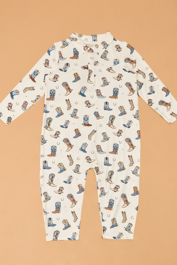 Buckaroo Boots Collared Romper - Altar'd State