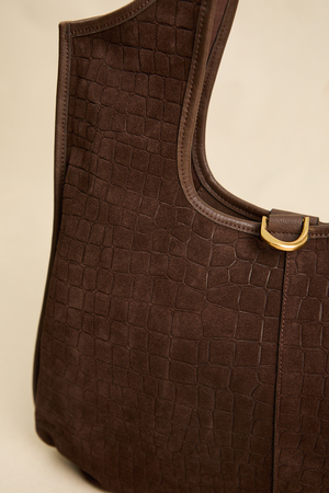 Stevie Croc Suede Tote Bag - Altar'd State - 