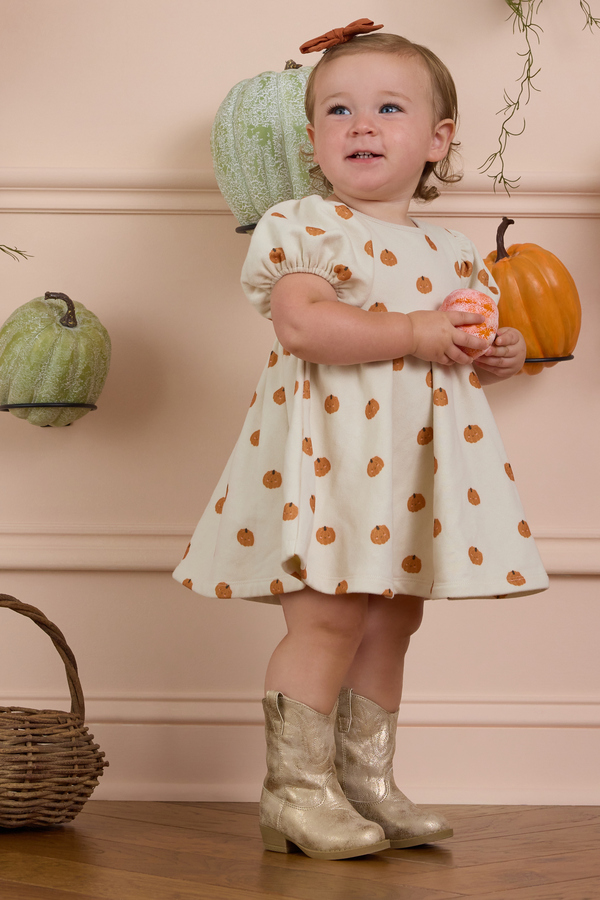 Sweet Squash Puff Sleeve Baby Dress - Altar'd State