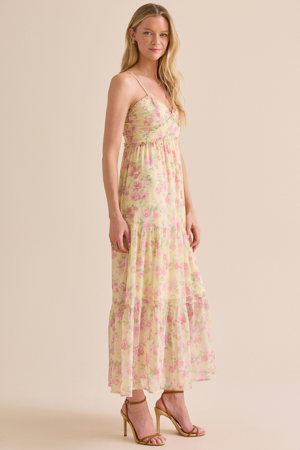 Kezia Floral Maxi Dress Detail 3 - Altar'd State
