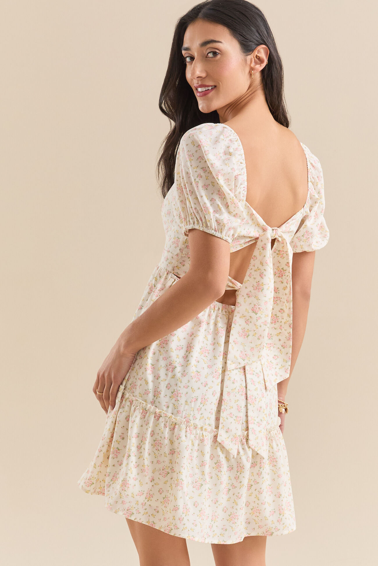 knee length dresses for ladies Untamed Petals Blair Mini Dress in Ivory at Nordstrom, Size 00