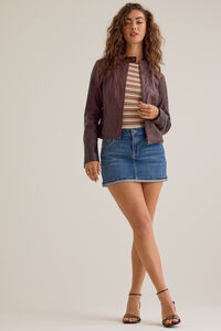 Ella Leather Jacket Detail 3 - Altar'd State