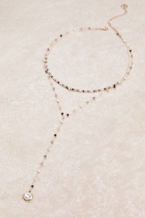 Sophie Glass Bead Necklace Detail 2 - Altar'd State