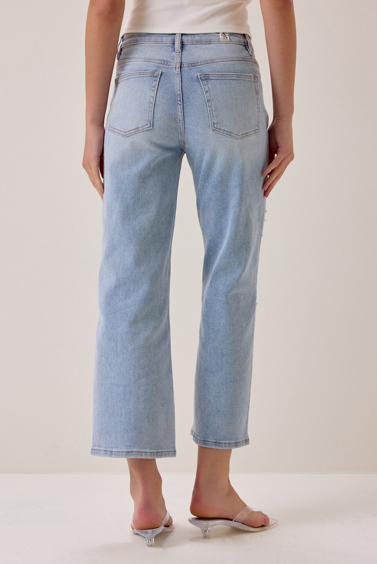 Brooklyn Embellished Straight Leg Jeans