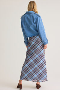 Margot Cropped Denim Trench Detail 7 - Altar'd State