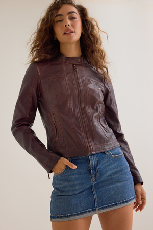 Ella Leather Jacket - Altar'd State