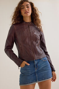 Ella Leather Jacket Detail 2 - Altar'd State