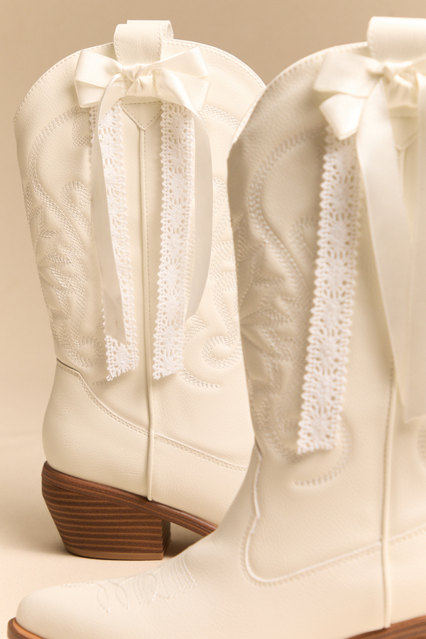 Leila Bow Western Boots Detail 2 - Altar'd State