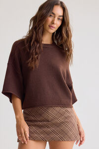 Hanna Boxy Crewneck Sweater Detail 3 - Altar'd State