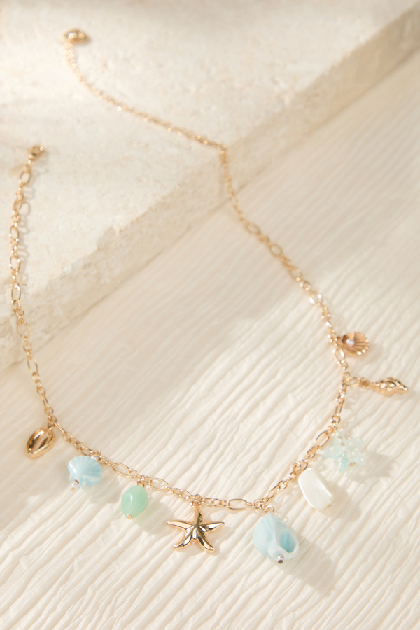 Ocean Charm Necklace Detail 2 - Altar'd State