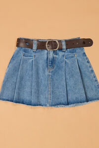 Hadley Pleated Denim Skort - Altar'd State