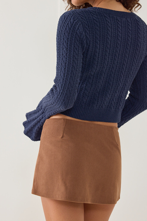 Maggie Corduroy Mini Skort - Altar'd State