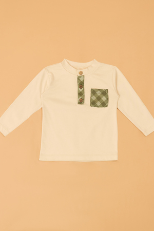 Hayes Gingham Long Sleeve Toddler Henley - Altar'd State - 
