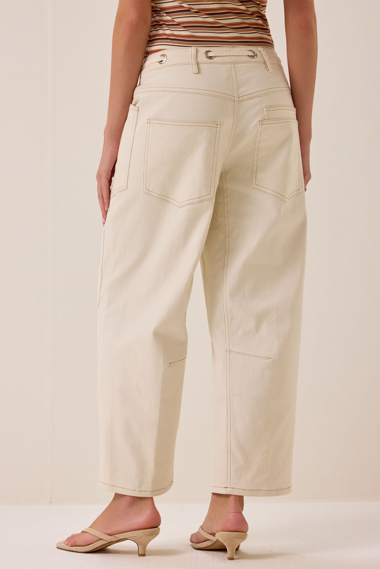 Amelia Tie Barrel Pant