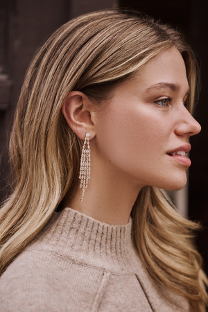 Crystal Cascade Statement Earrings - Altar'd State - 