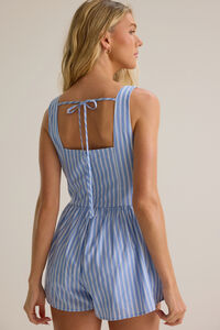 Nia Stripe Button Romper Detail 4 - Altar'd State