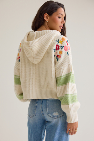 Lilyana Embroidered Hoodie Sweater - Altar'd State