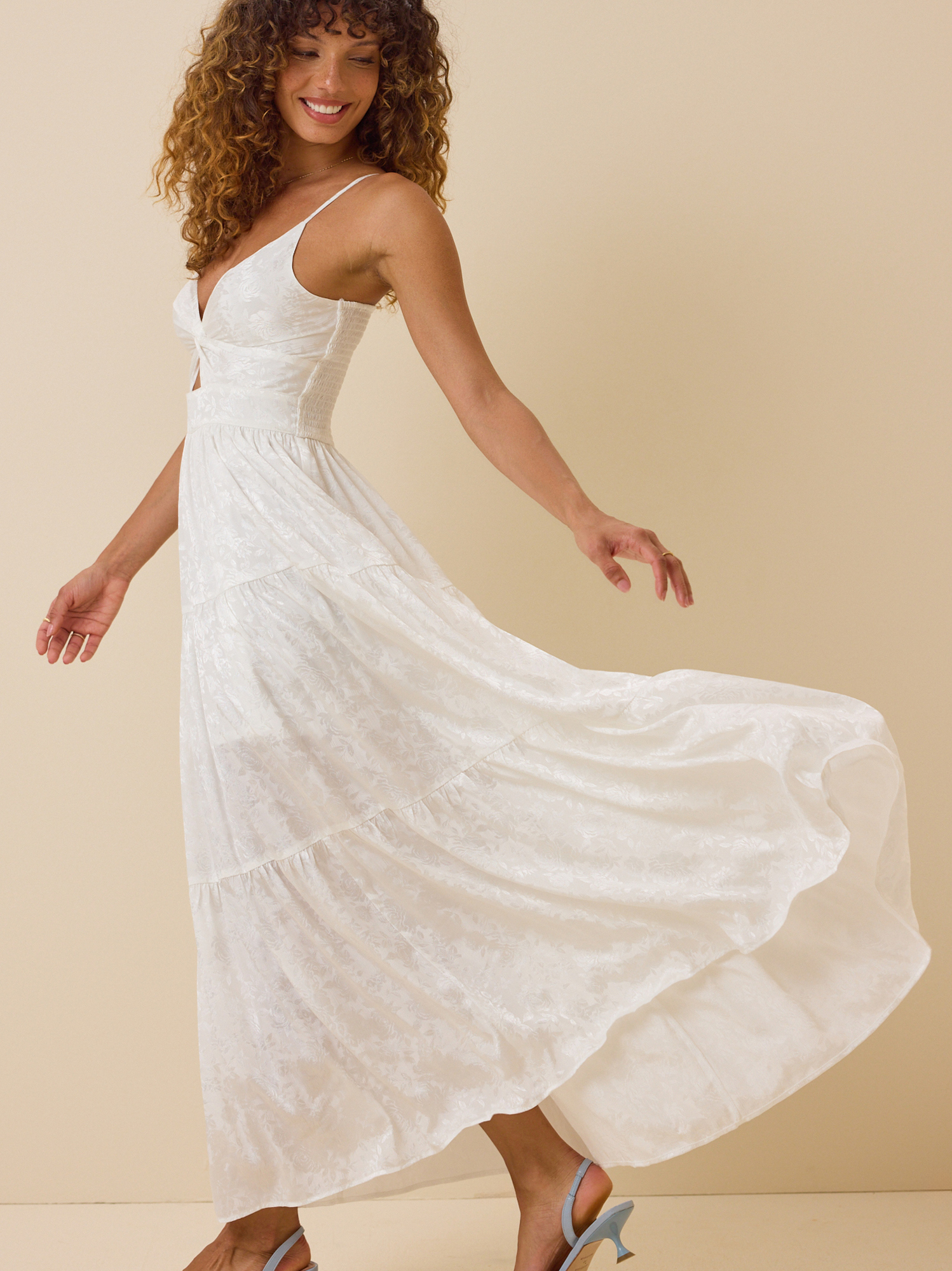 Kellsa Jacquard Maxi Dress