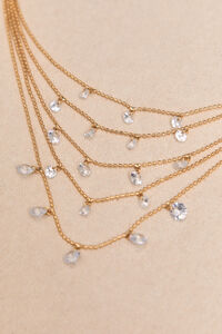 18K Gold 5 Layer Crystal Necklace Detail 2 - Altar'd State