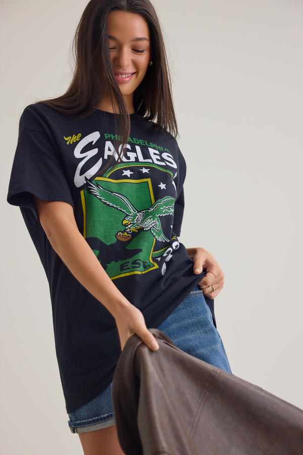 Philadelphia Eagles Oversized Graphic Tee Detail 4 - Altar'd State