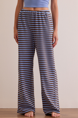 Weekend Stripe Wide Leg Pant - Altar'd State - 