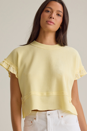 Ellis Thermal Lace Sleeve Top - Altar'd State - 