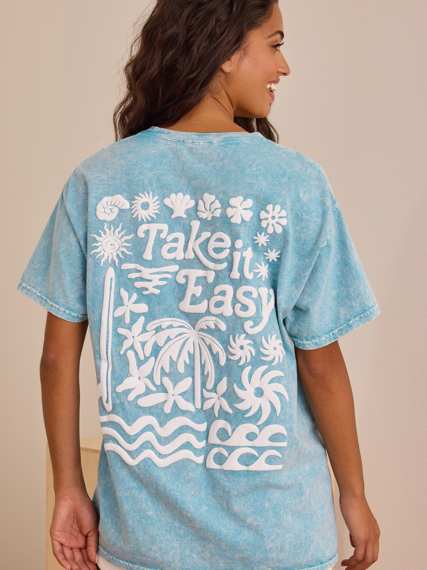 Take It Easy Graphic Tee in Blue | AS Revival