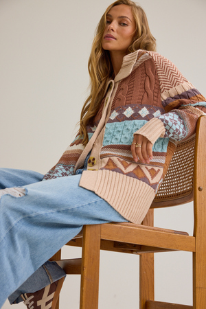 Kadence Fair Isle Cardigan - Altar'd State - 