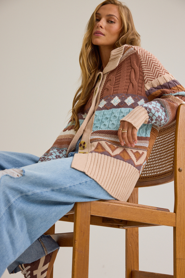 Kadence Fair Isle Cardigan Detail 6 - Altar'd State