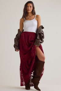 Arissa Embroidered Maxi Skirt Detail 3 - Altar'd State