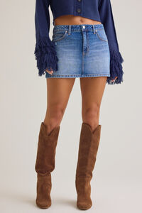 Zoe Denim Mini Skirt Detail 5 - Altar'd State