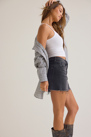 Sofia Raw Hem Mini Skirt - Altar'd State
