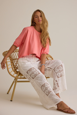 Hibiscus Patchwork Crochet Pant - Altar'd State - 