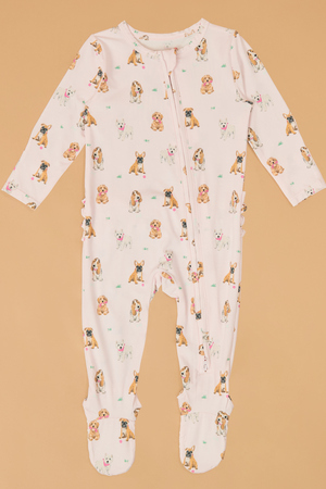 Playful Puppies Ruffle Footie - Altar'd State - 