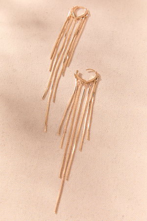 Millie Gold Droop Dangle Earrings - Altar'd State - 