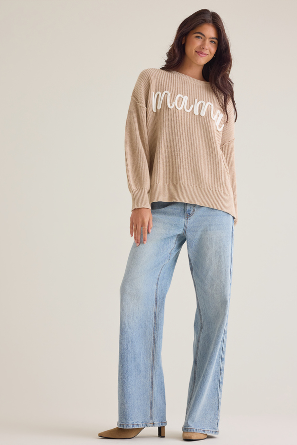 Maeve Mama Topstitch Sweater - Altar'd State
