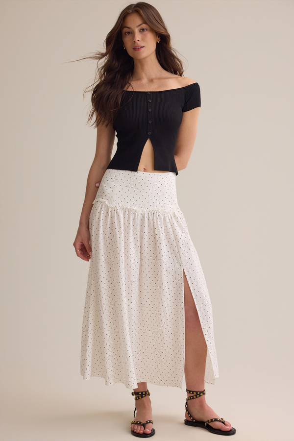 Frances Polka Dot Midi Skirt - Altar'd State