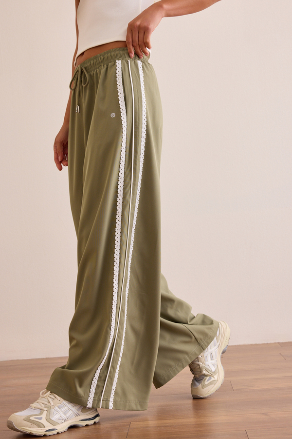 Relay Lace Stripe Pant Detail 4 - Altar'd State