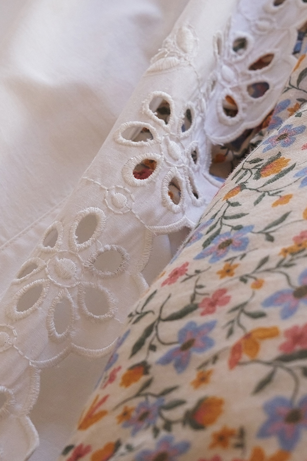 Jane Eyelet Cotton Sheet Set Detail 5 - Altar'd State