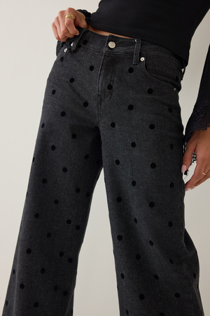 Josie Polka Dot Wide Leg Jean - Altar'd State