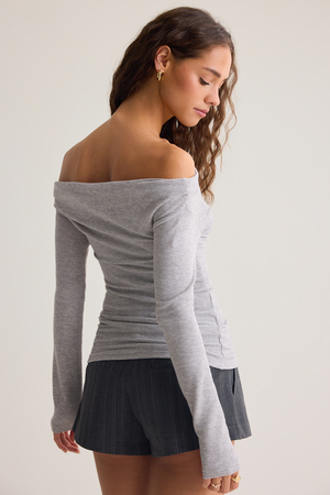 Rhea Asymmetrical Fitted Knit Top - Altar'd State - 