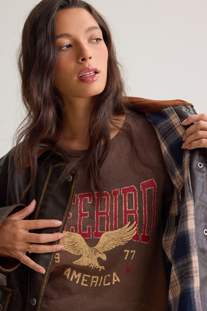 Lilah Vegan Leather Oversized Jacket - Altar'd State - 